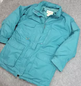 Vintage Eddie Bauer Daunen Parka Jacke Medium Green Ridge Line Goose Gorpcore Heavy - Bild 1 von 18