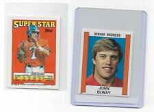 1988 Panini Sticker & topps superstars John Elway #51 Denver Broncos HOF