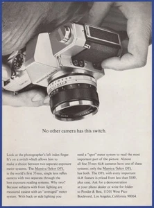 Vintage 1968 MAMIYA SEKOR DTL 35mm SLR Film Camera Photography 60's Print Ad - Picture 1 of 1