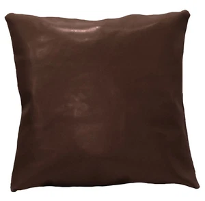 pe244a Fair Brown Faux Leather Classic Pattern Cushion Cover/Pillow Case Custom - Picture 1 of 6