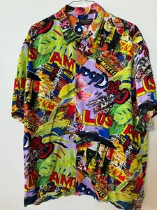 Jams World Shirt XXL Amigos Cubano Cafe Motel LA Bright Graphics Rayon Aloha - Picture 1 of 16