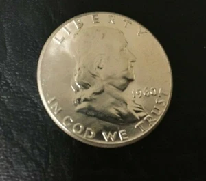 1960-P Franklin Half Dollar Higher Grade High Luster AU or Better Inv#311 LOOK - Picture 1 of 2