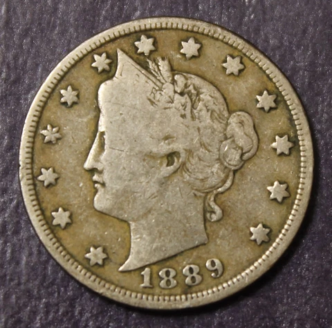 1889 Liberty Nickel Choice VG............Lot 9817 Cover