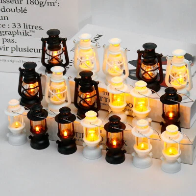 4 piezas escala 1/6 miniaturas casa de muñecas accesorios linterna de viento comestibles vintage Foto 1 de 4