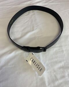 CARLISLE Belt Black LEATHER SZ 6 NEW With Tags Retail $345