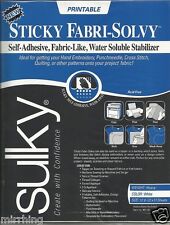 Sulky Printable Sticky Fabri-solvy Stabiliser 22cm X 28cm 12pc