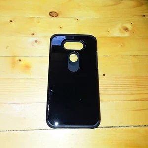 LG G5 Glossy Black Hybird Cell Phone Case - Picture 1 of 4
