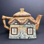 Vintage 1950S Keele Street Pottery Thatched Roof Cottage Porcelain Teapot W/ Lid