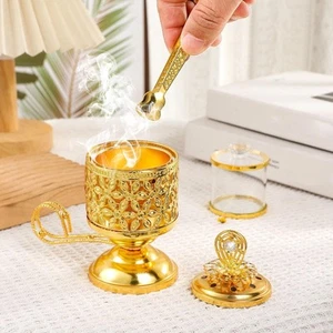 Arabic Incense Burner Bakhoor Burner Metal Candle Stand Desktop Ornament for - Picture 1 of 4