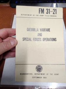 NEW - US Army Guerrilla Warfare SPECIAL FORCES OPERATIONS Book Manual FM 31-21 - Picture 1 of 3