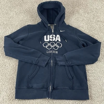 Nike Sudadera con Capucha Juvenil Grande Equipo Olímpico de Estados Unidos Londres 2012 Chaqueta con Cremallera E153 Foto 1 de 4