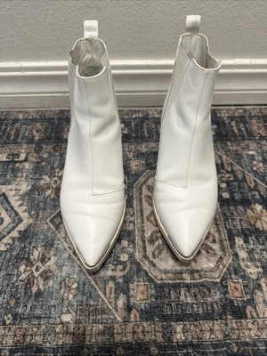 ACNE STUDIOS Jensen Ankle Boots White  / Wheat  Leather Size 36 Or 6 - Image 1 of 4