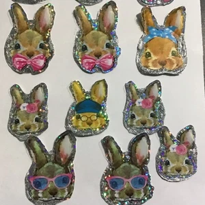 9 Bunny Bling pro Paket/ Face Painting Bling/ Face Bling/ Festival Edelsteine - Bild 1 von 4