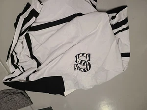 Pottery Barn Teen "Suite Organic Stripe-Black"  S Monogram Full/Queen Duvet - Picture 1 of 5