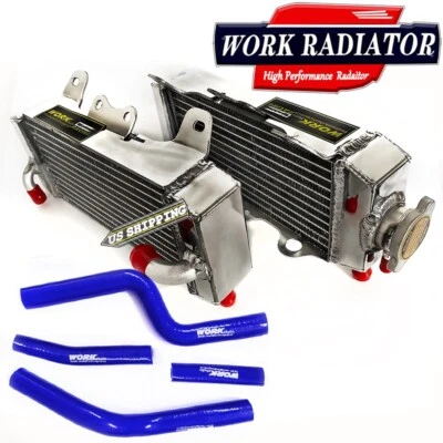 Aluminum Radiator+Blue hose kit fit YAMAHA YZ250F YZ250 F YZ 250F 2007 2008 2009 - Image 1 of 4
