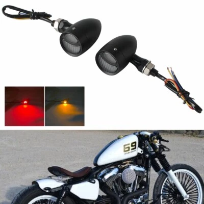 Luz de señal de giro Fat Bob para Harley Softail Low Rider Road Glide luz trasera lámpara Foto 1 de 4