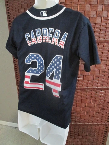 Miguel Cabrera Detroit Tigers Baseball Jersey Youth XL USA Flag Cover