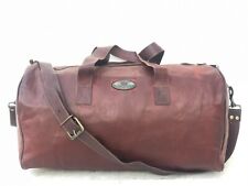 GENUINE GVB LEATHER TRAVEL WEEKEND HOLDALL SIMPLE CABIN SPORTS DUFFEL BAG TAN