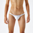 Men's Underwear Glossy Silky Ultra Low Waist Thong T Pants Sexy Sexy Underwear