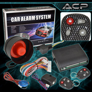 Car Alarm Protection Security System Entry Siren Carbon Remote Control For Chevy