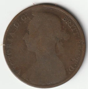 Reino Unido, Gran Bretaña, Inglaterra un 1 centavo, 1889 - Imagen 1 de 2