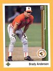 1989 Upper Deck UD Baseball #408 ~ BRADY ANDERSON ~ Rookie Card RC ~ ORIOLES. rookie card picture