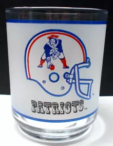 De colección Mogil Oil NFL Rocas Esmeriladas Vidrio New England Patriots 4" de Alto - Imagen 1 de 5