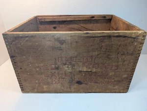Vintage Red Diamond Explosives Austin Powder Co. Ohio Wooden Crate Dovetail - Picture 1 of 17