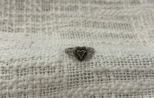 Vintage 925 Sterling Silber Ring mit Gravur Herz Größe 7 - Bild 1 von 8