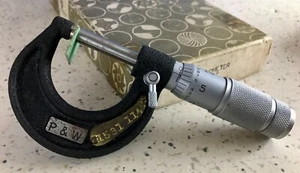 Vintage P&W Pratt & Whitney 0-1" Micrometer CT1961-V w/original box Very Good + - Picture 1 of 11
