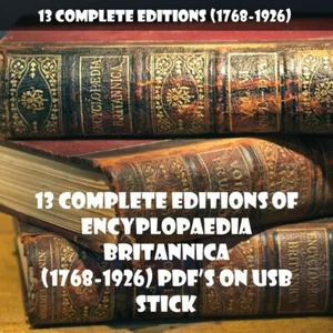 1ST to 13TH ENCYCLOPAEDIA BRITANNICA 📓 (1768-1926) ALL 212 VOLUMES (PDF/USB) - Imagen 1 de 1