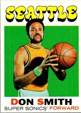 1971-72 Topps Don Smith Seattle SuperSonics #109