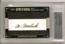 2012 Leaf History of Baseball Al Barlick Cut Signature Auto Card HOF Umpire