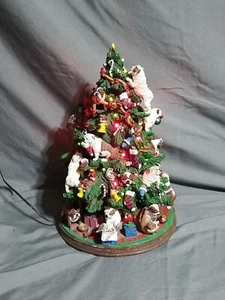 Danbury Mint English Bulldog Lighted Christmas Tree Missing Star Retired RARE - Picture 1 of 18