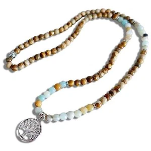 Collar de jaspe Mala con imagen - Imagen 1 de 6