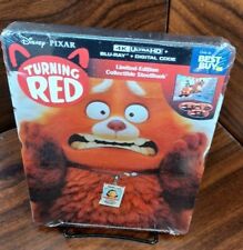 Turning Red STEELBOOK (4K+Blu-ray+Digital)NEW (Sealed)-Free Box Shipping w/Track