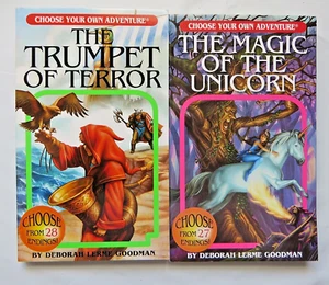 Choose Your Own Adventure Lot 2 Books Vtg lot P/B Trumpet terror magic unicorn - Bild 1 von 3
