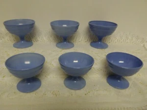 Set of 6 Fiesta Ware (?) dessert cups. 3-1/2" Periwinkle Blue. - Picture 1 of 4