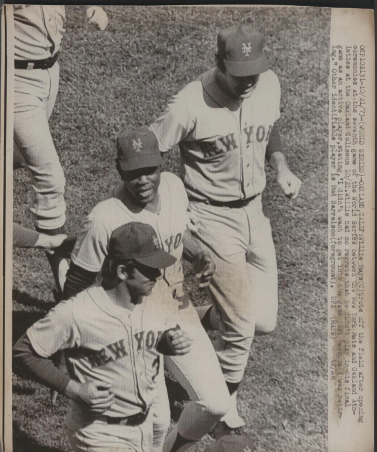 1973 Original Baseball Wire Photo - Willie Mays - Image 1 of 1