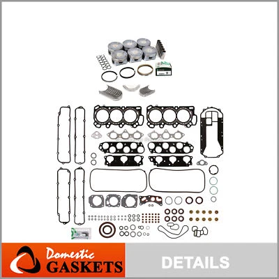 全垫圈套装轴承活塞适合 01-04 讴歌本田奥德赛 3.5 J35A3 J35A4 — 第 1/4 张图片