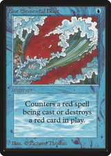 Blue Elemental Blast Beta HEAVILY PLD Blue Common MAGIC GATHERING CARD ABUGames