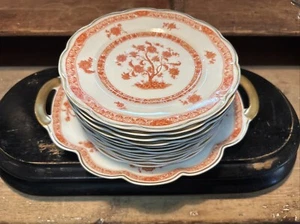 Limoges Haviland.Service à dessert en porcelaine modèle arbre de vie corail. - Picture 1 of 6