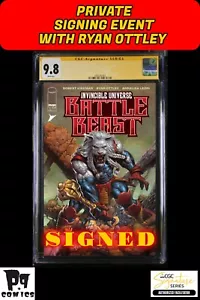 INVINCIBLE UNIVERSE BATTLE BEAST #1 B FINCH EVENT SIGNED RYAN OTTLEY CGC SS - Picture 1 of 1