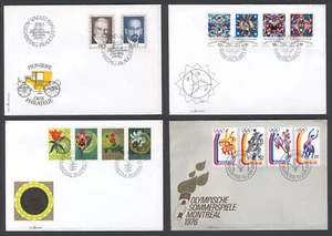 Cover X40 Liechtenstein 1969-1976 yrs 4 FDC Flowers Olympics Zodiac - Picture 1 of 3