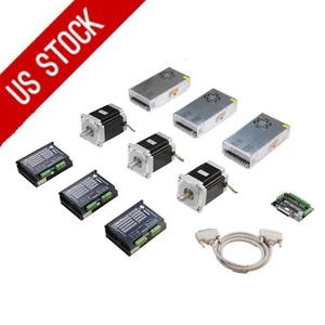 USA ship free!3 Axis Nema 34 Stepper Motor 1232oz-in 5.6A +Driver 80V CNC - Picture 1 of 8