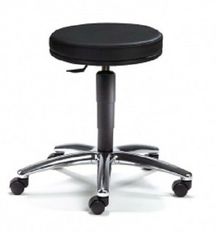 MAYER SITZMÖBEL Mayer Drehhocker 1256 Arzthocker Praxishocker Arbeitshocker alu schwarz