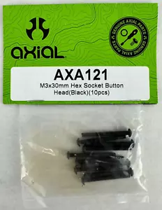 M3x30mm Hex Socket Button Head (Black) 10 Pieces Axial AXA121 NEW in Package - Picture 1 of 3