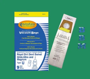9 Typ U Royal Dirt Devil Allergy Staubsaugerbeutel 3920047001 3920048001 MVP Regina - Bild 1 von 1