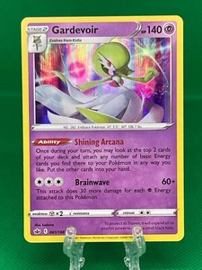 Juego de cartas coleccionables Pokémon Gardevoir espada y escudo reinado escalofriante 061/198 holograma raro inglés casi nuevo - Imagen 1 de 2