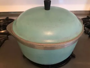 Vintage MCM 1960er Club ~ Dutch Oven ~ 4 Quart ~ Ernte aquagrüner Deckel ~ Aluminium Suppentopf - Bild 1 von 12